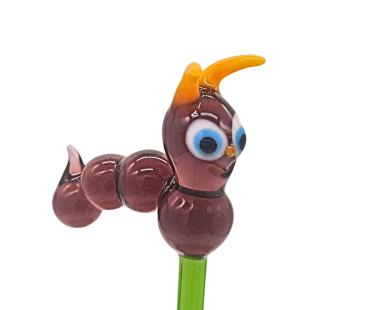 Pflanzenstecker, Raupe (lila)